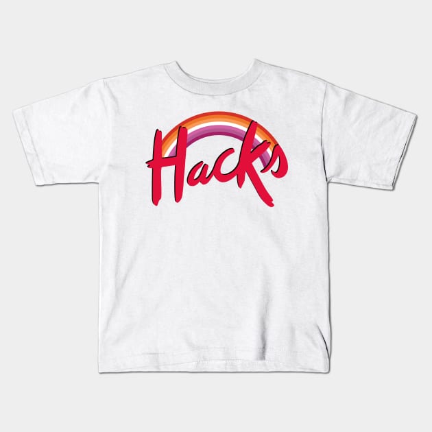 Hacks Lesbian Pride Rainbow Kids T-Shirt by Emmikamikatze